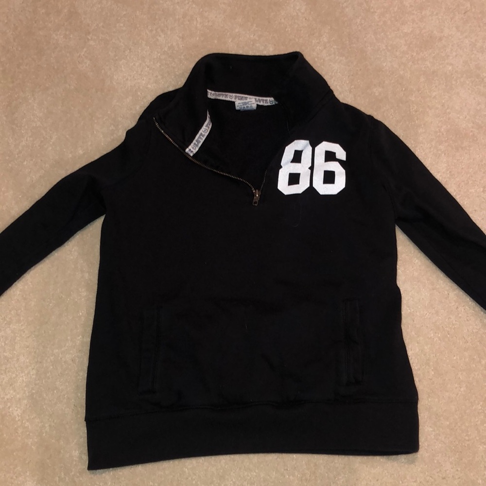 Love Pink black sweatshirt with front pocket